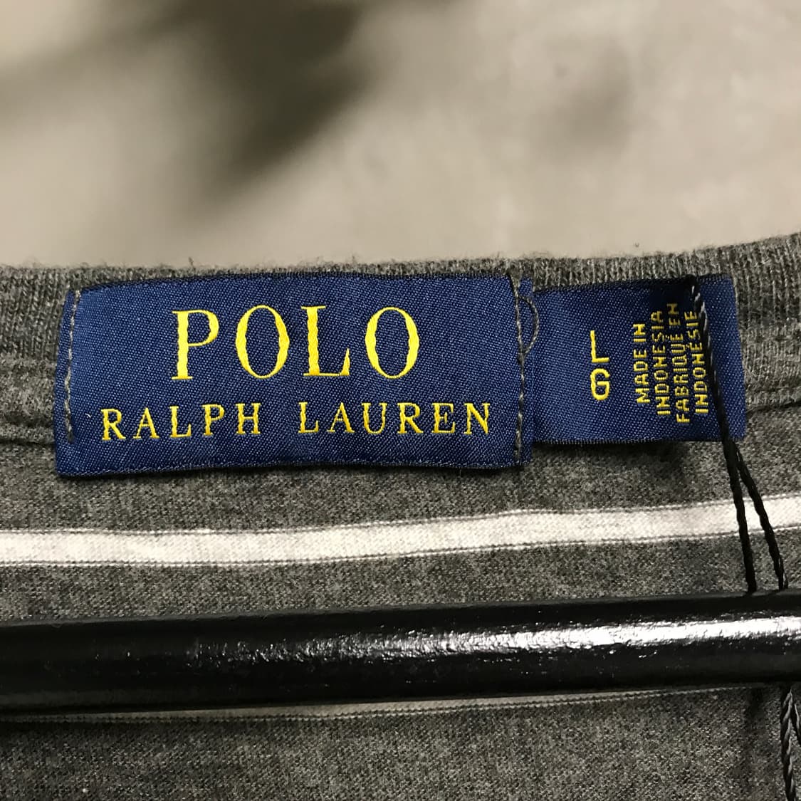 폴로 랄프로렌 단가라 반팔 티셔츠 L 상품이미지5