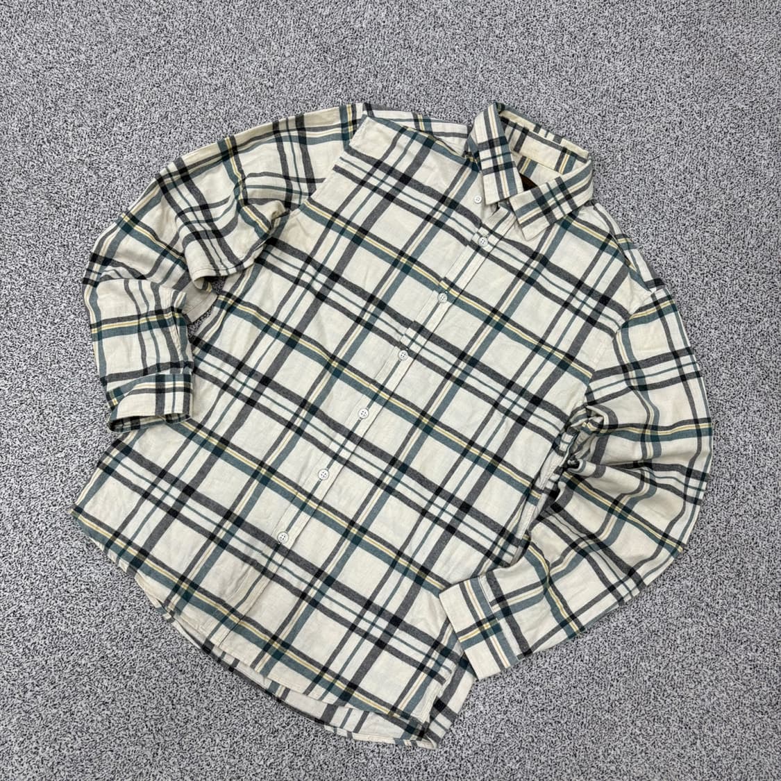 100 란찌 긴팔 체크 셔츠 남방 0330J 상품이미지1