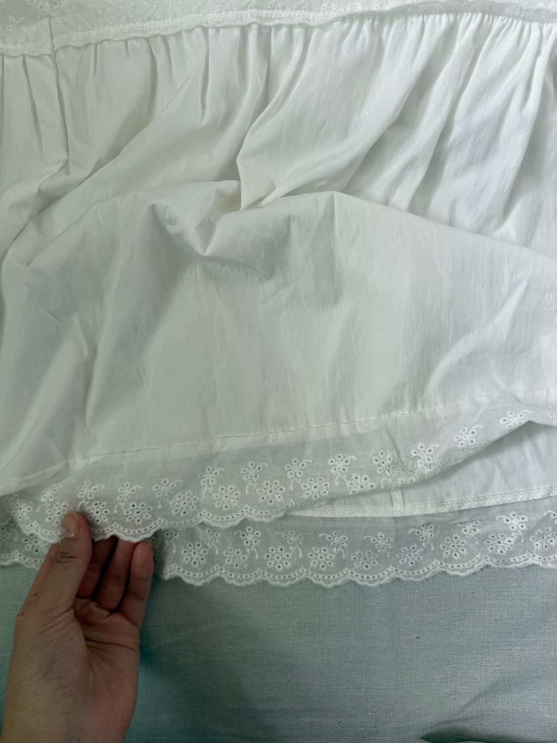 빈티지 화이트 롱치마 상품이미지2