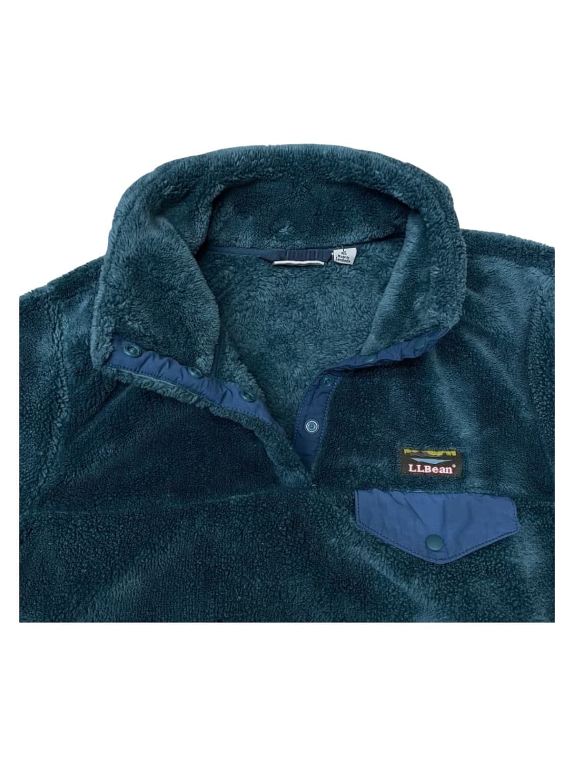 [S~M] 90s L.L.Bean 스냅 플리스 포켓 풀오버 후리스 자켓  상품이미지3