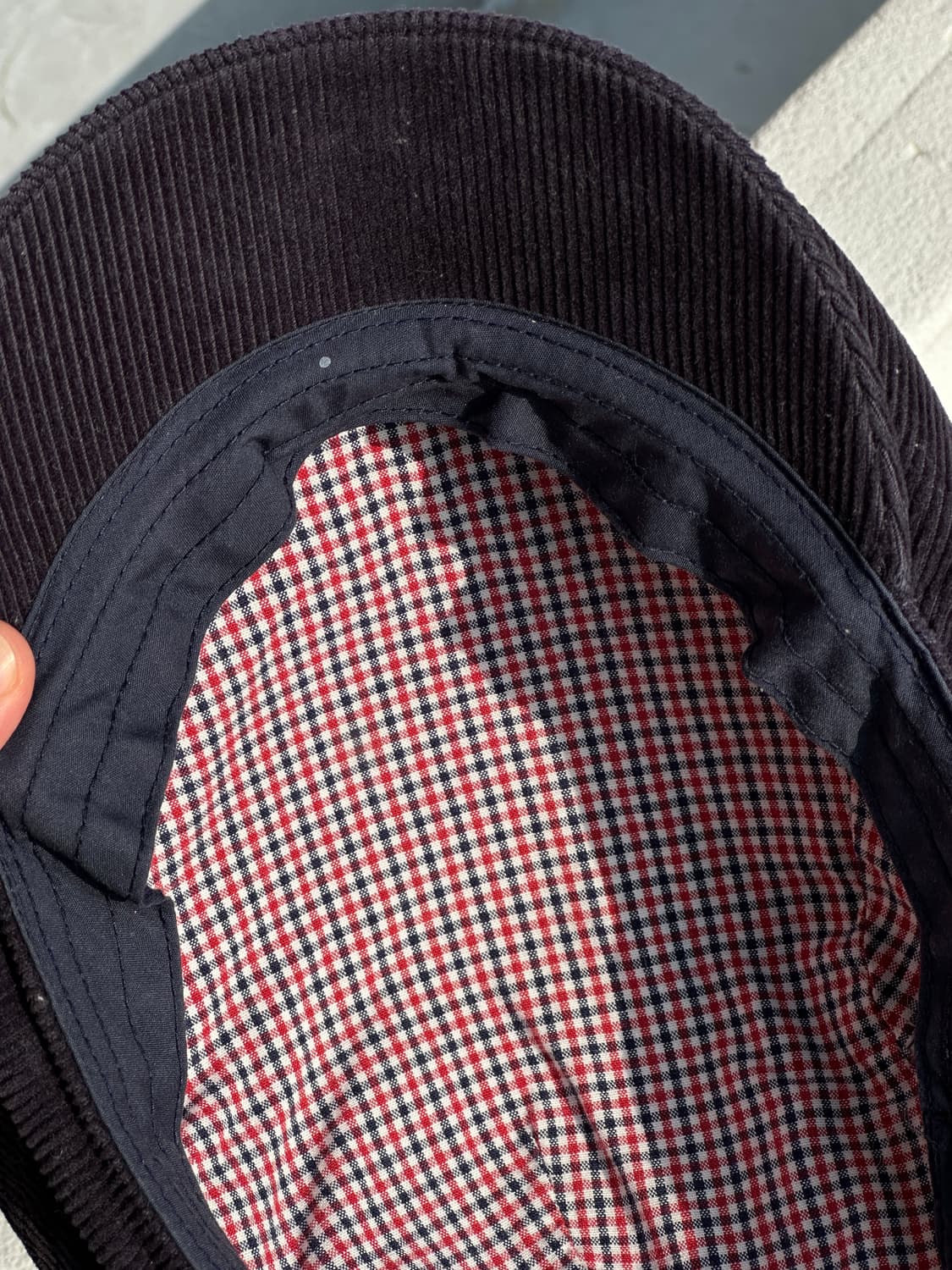 [M-L] 헤지스 네이비 코듀로이 헌팅캡 모자 상품이미지6