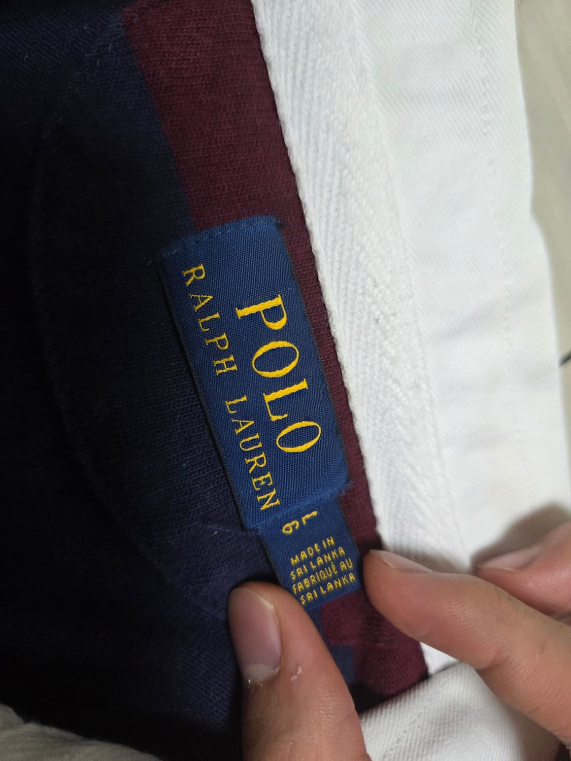 폴로 랄프로렌 럭비티 네이비 버건디 상품이미지3