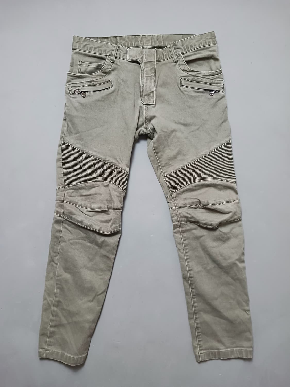 [34] 발망 워싱 카키 치노 바이커 팬츠 상품이미지1