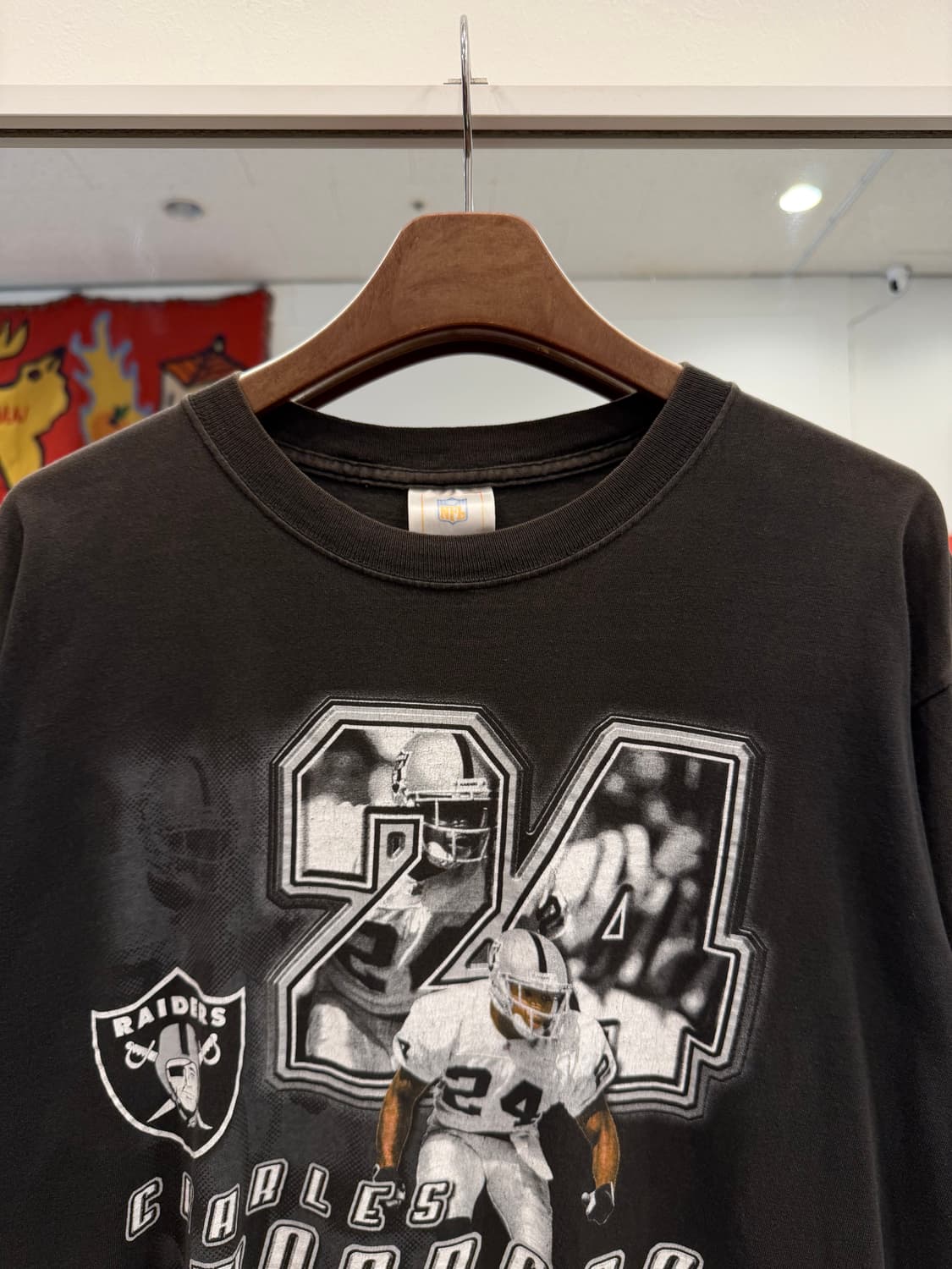 00s NFL 오클랜드 레이더스 No.24 WOODSON 페이딩 티셔츠 상품이미지3