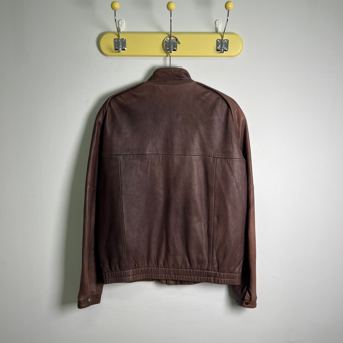 Remy 버건디 래글런 레더 자켓 40 상품이미지2