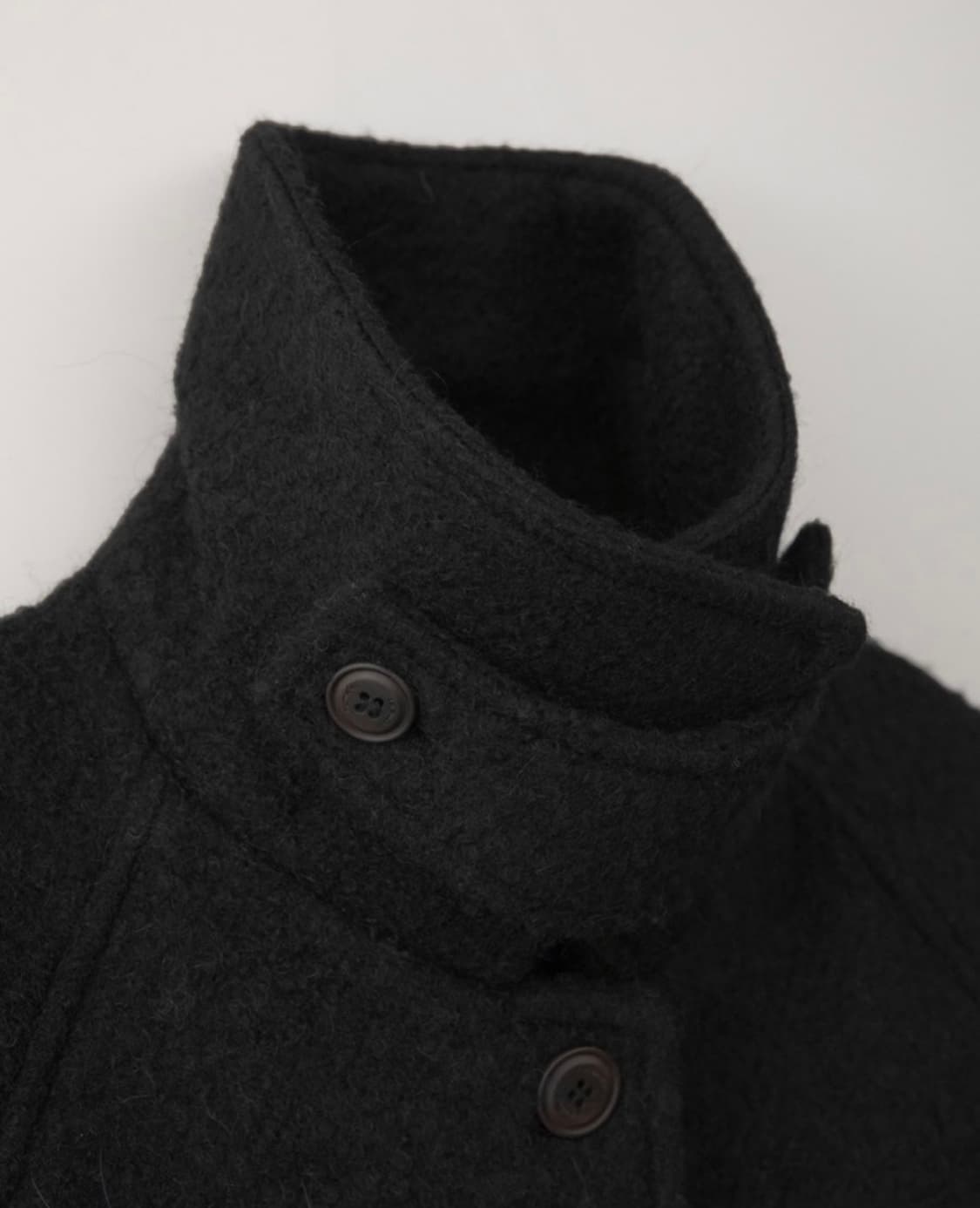 노멜렛 베스티 부클 하프 코트 블랙 상품이미지2