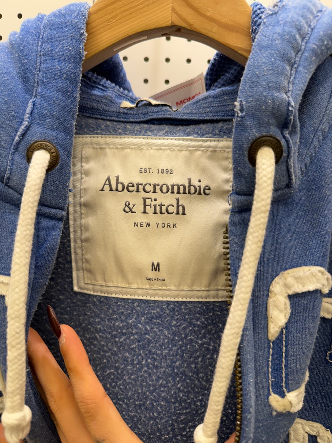 아베크롬비 로고 빈티지 후드집업 U1546 상품이미지5