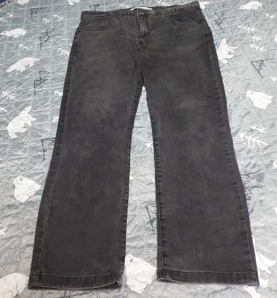 게스 스판 데님팬츠 흑청 (33) 상품이미지1