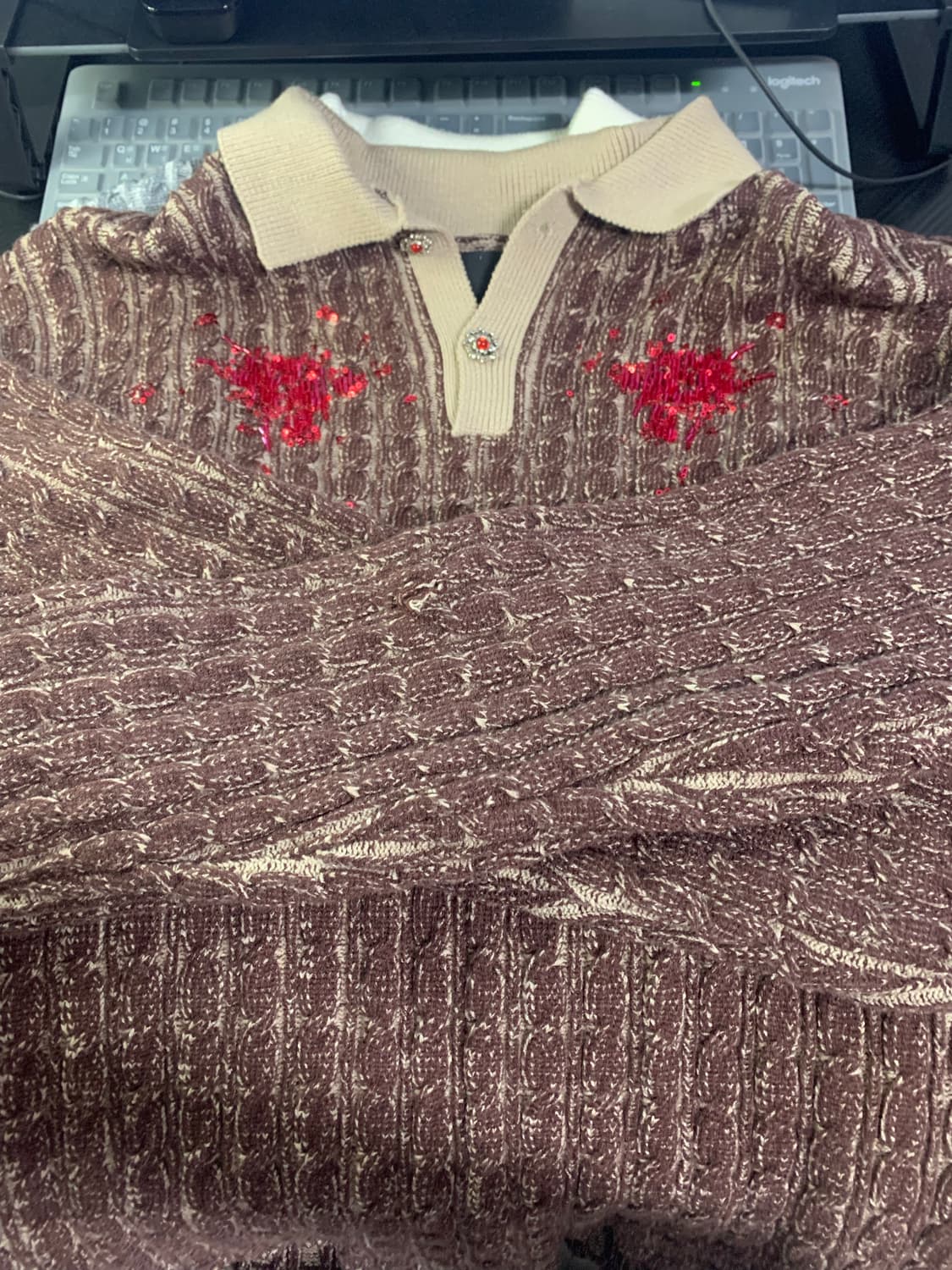 ArguE CulturE Knit Sweater 니트 폴로 스웨터 상품이미지4