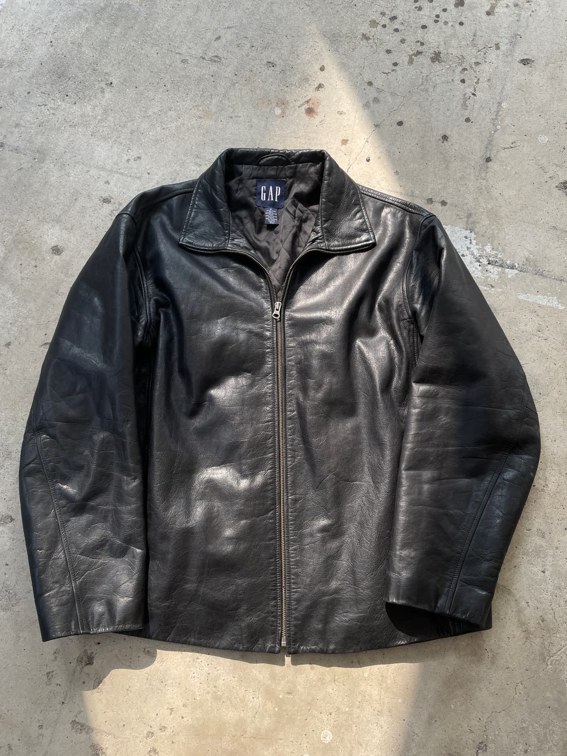 90-00s Old Gap Black Leather Full zip 상품이미지2