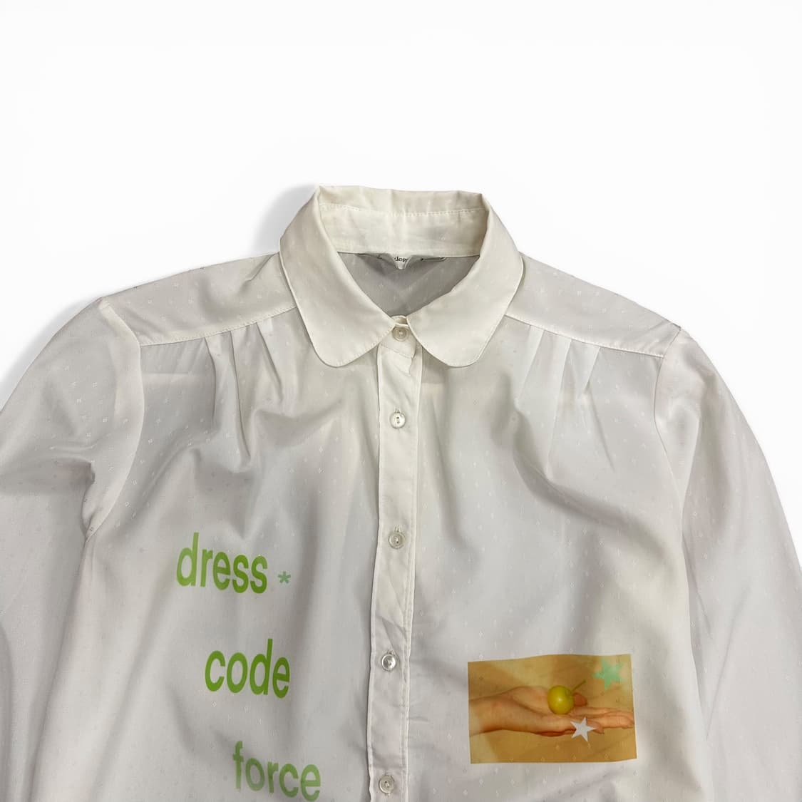 Round Collar Dot Printing Shirt 상품이미지4