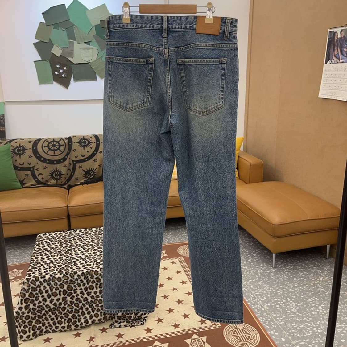 피스워커 빈티지 레트로 캐주얼 워싱 데님 청바지 29인치 C09408 상품이미지4