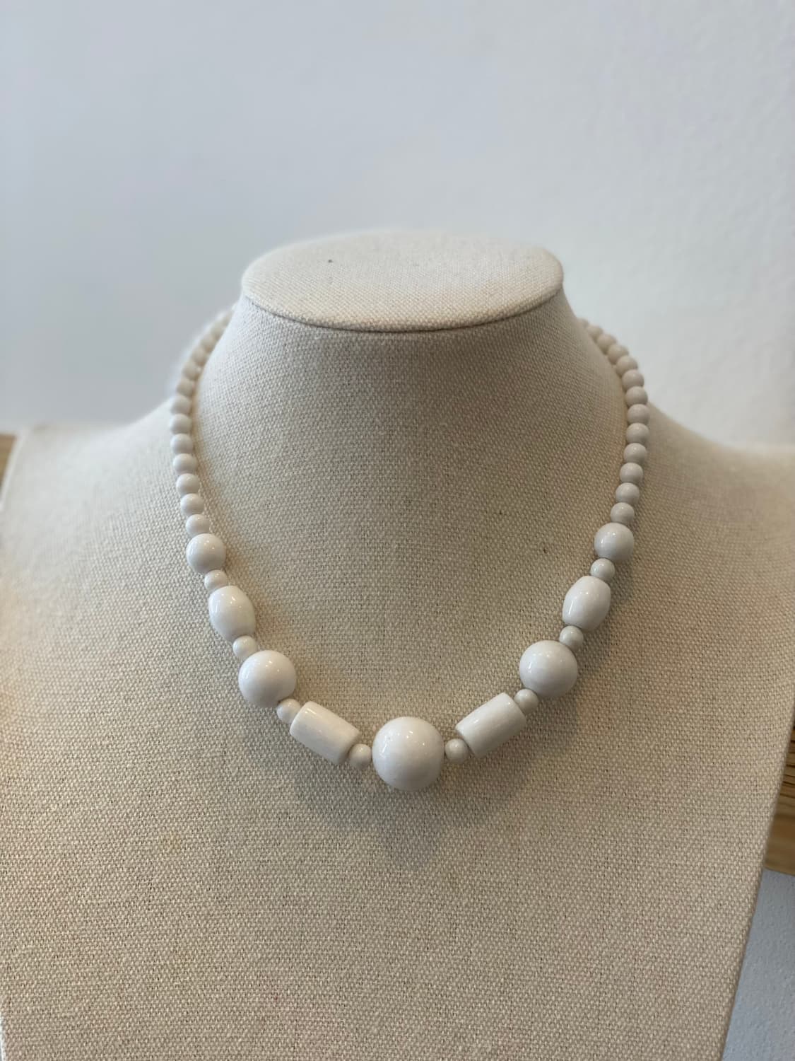 빈티지 화이트 비즈 목걸이 상품이미지4