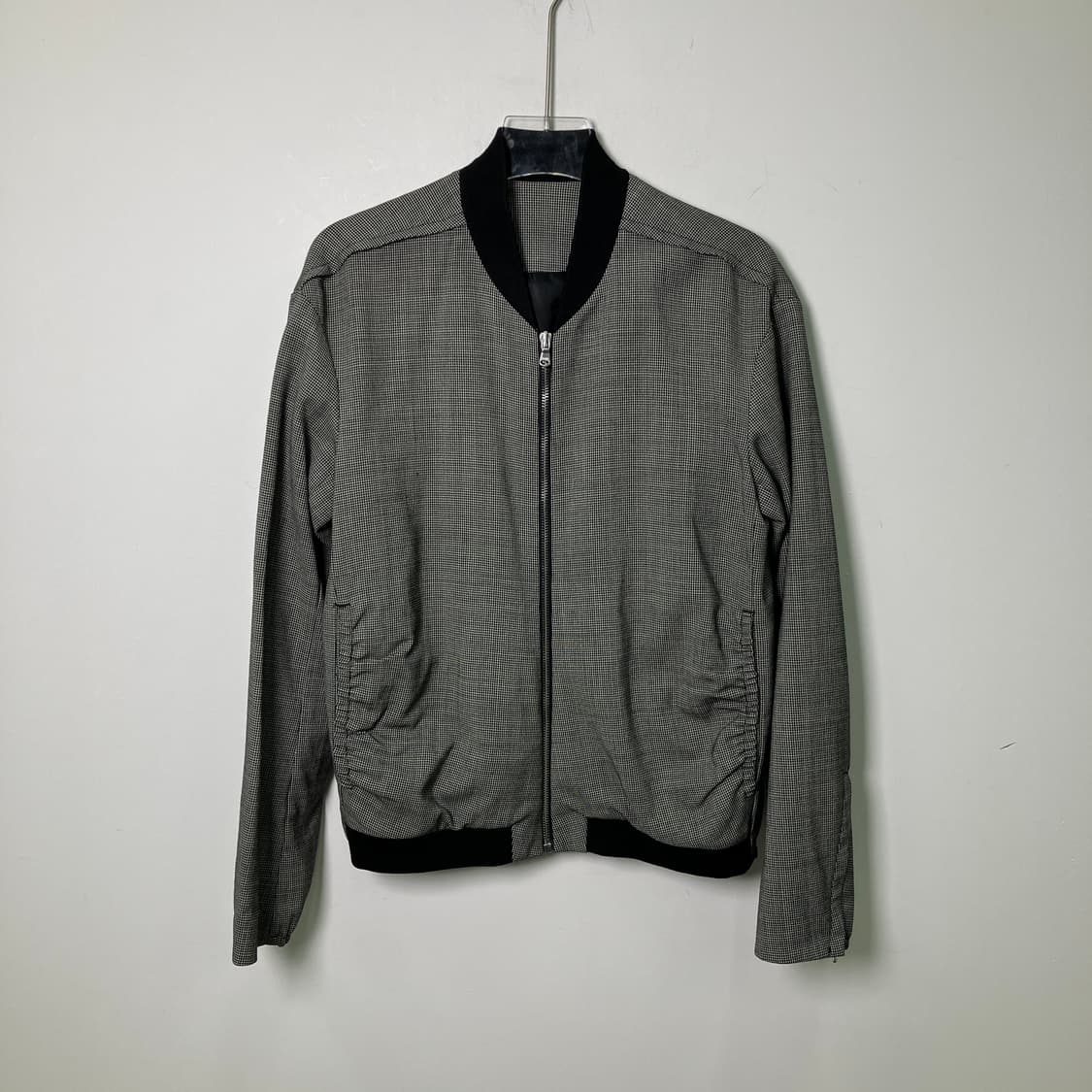 솔리드 옴므 셔링 디테일 체크 블루종 상품이미지1