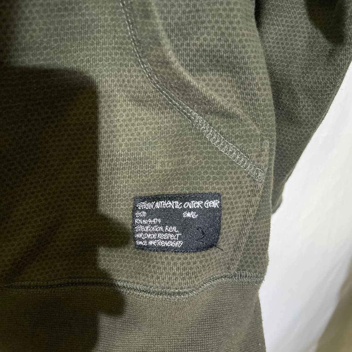 S-M)스투시 00s 카모 헤비 후드집업 상품이미지4