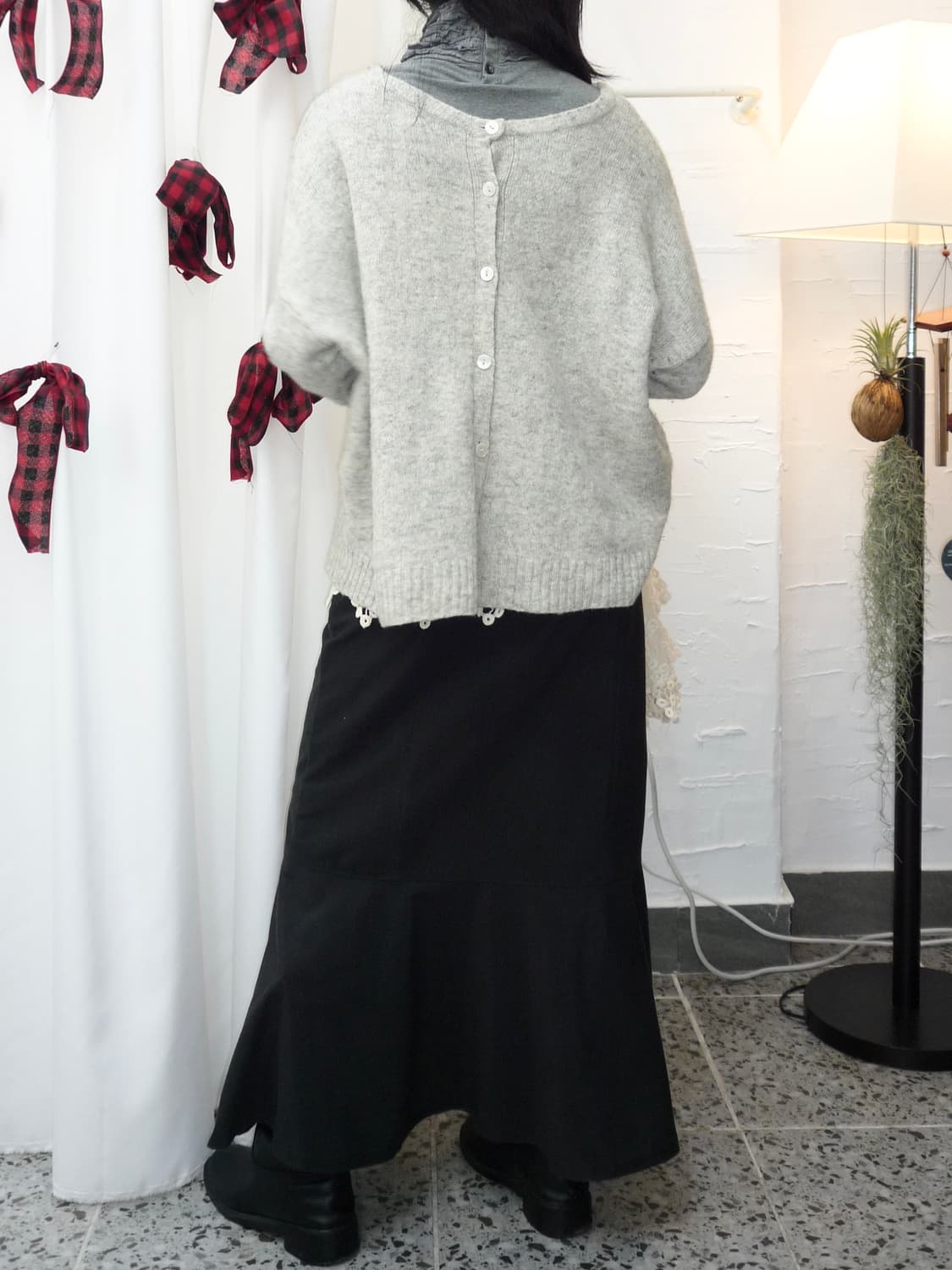 dot pattern back buttons knit 상품이미지4