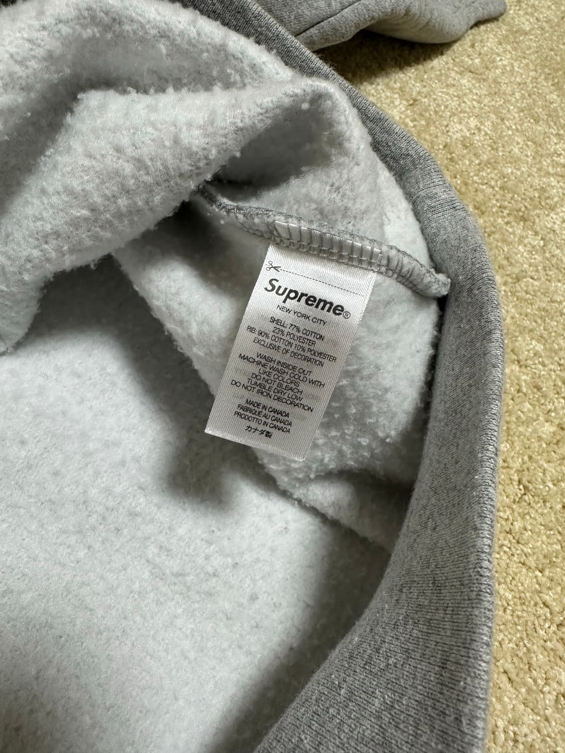 슈프림 x 블레스 크루넥 헤더 그레이 - 23FW 상품이미지5