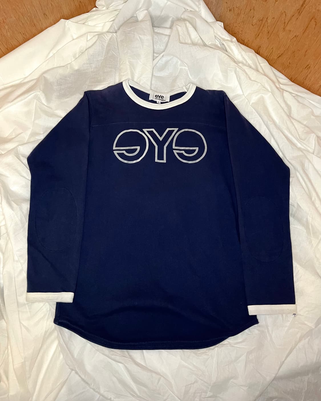 아이 준야와타나베 꼼데가르송 맨 네이비 롱슬리브 티셔츠 상품이미지1