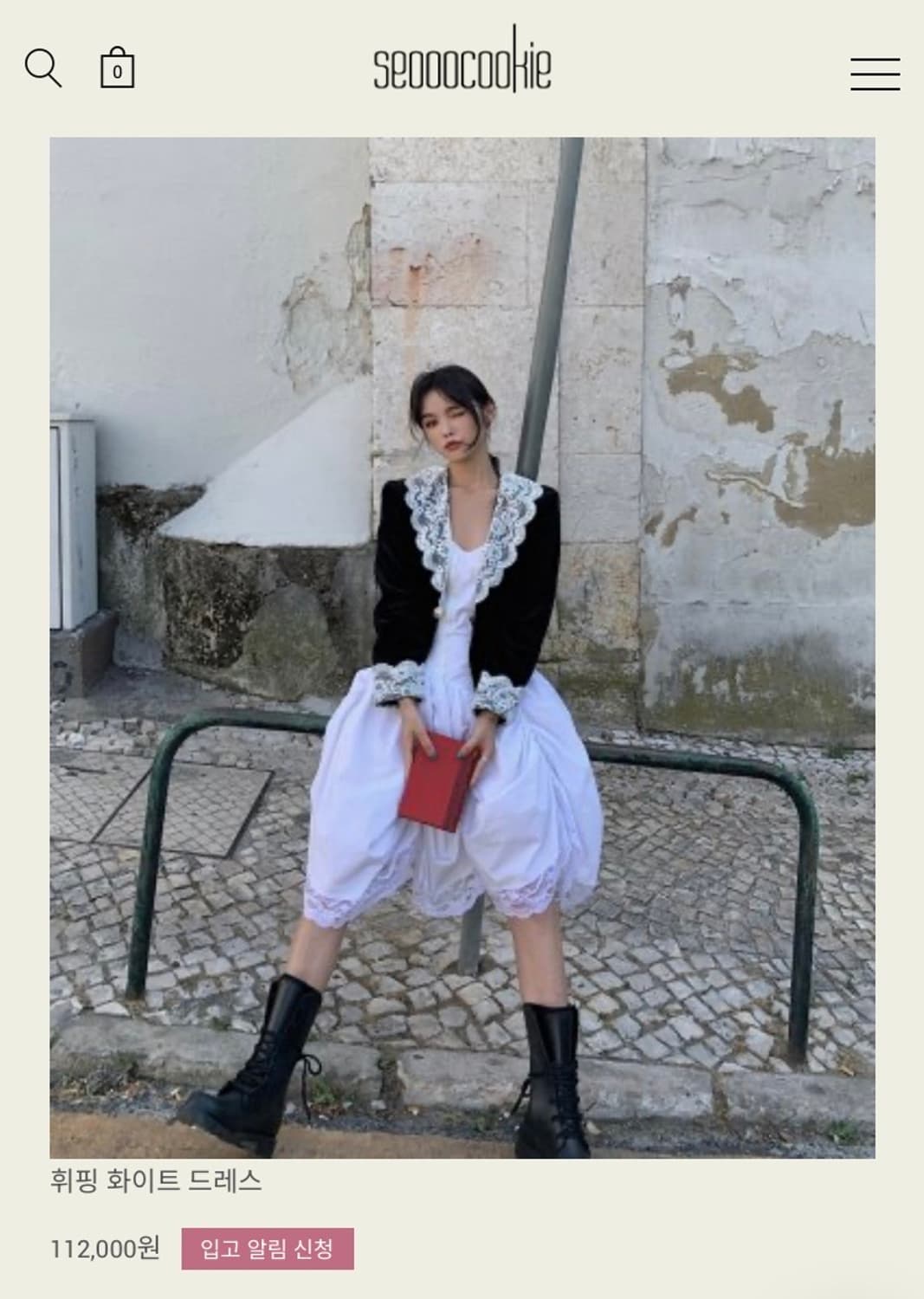 서쿠키 휘핑 화이트 드레스 새상품 상품이미지1