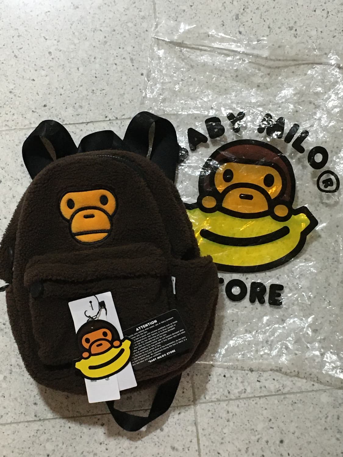 베이프 베이비 마일로 미니 퍼 백팩 브라운 상품이미지1