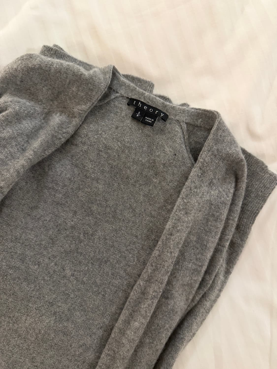 띠어리 캐시미어 롱 가디건 S 그레이 상품이미지4