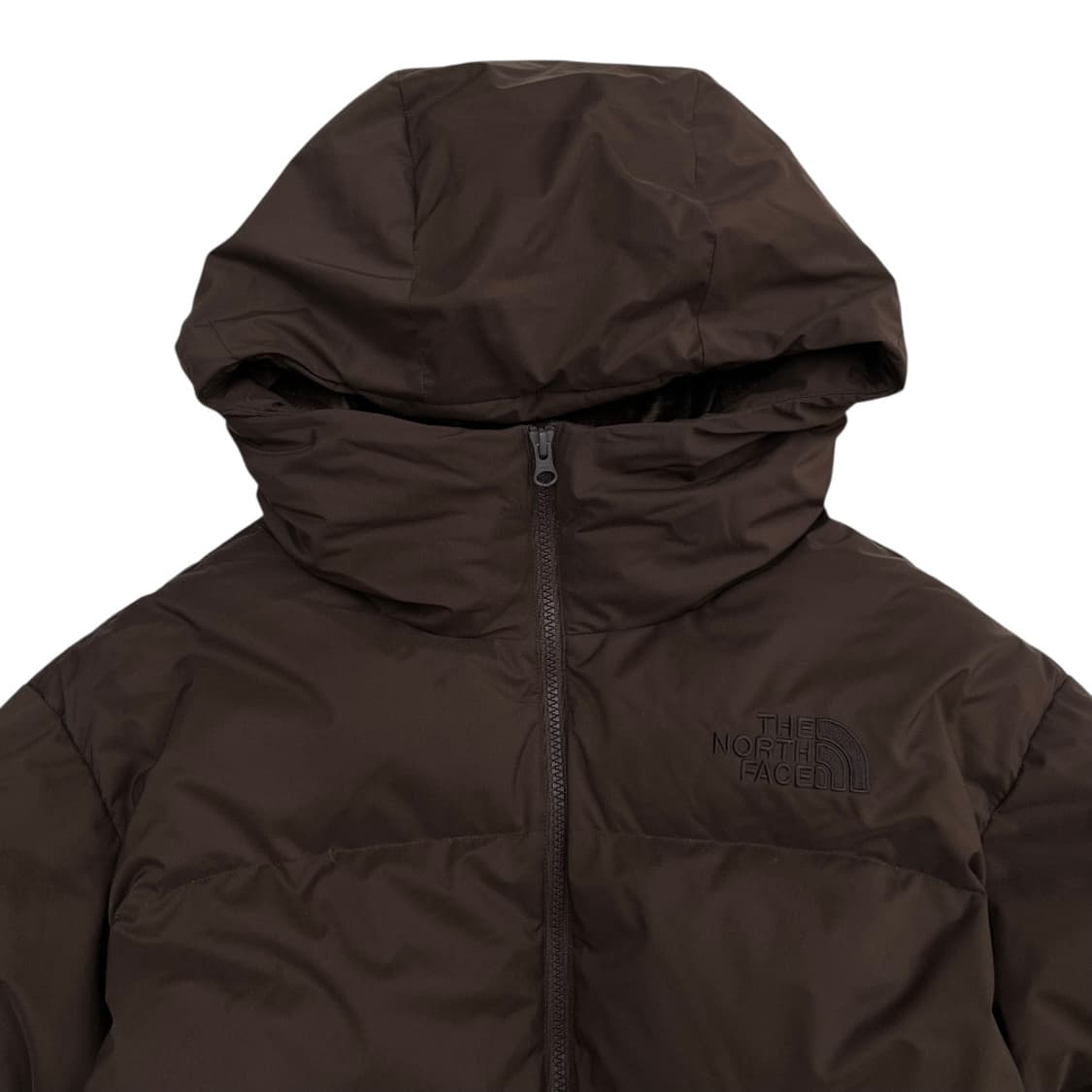 노스페이스 브라운로고 초코맛 후드 패딩 M 상품이미지6