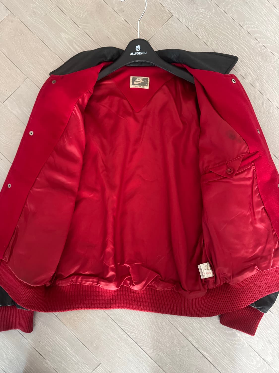 삼나스포츠 나이키 90s 울 레더 바시티자켓 상품이미지5