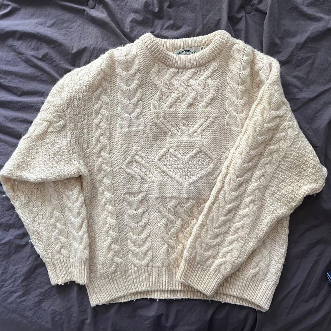 빈티지 피셔맨 니트 아이보리 상품이미지1