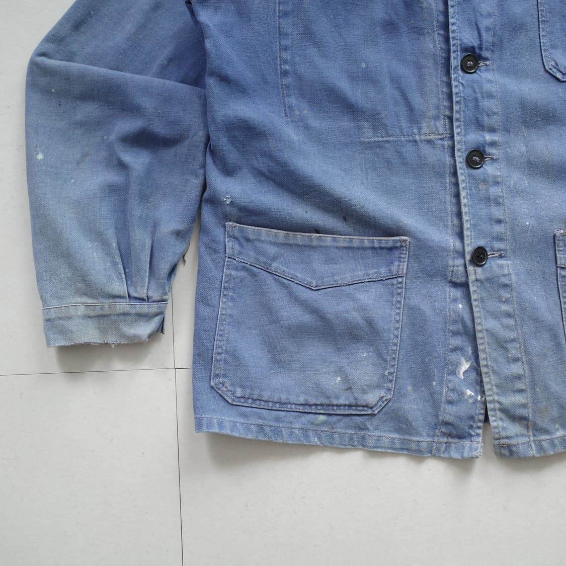 60s 프렌치 Solida 클럽카라 워크 초어자켓 (95) 상품이미지4