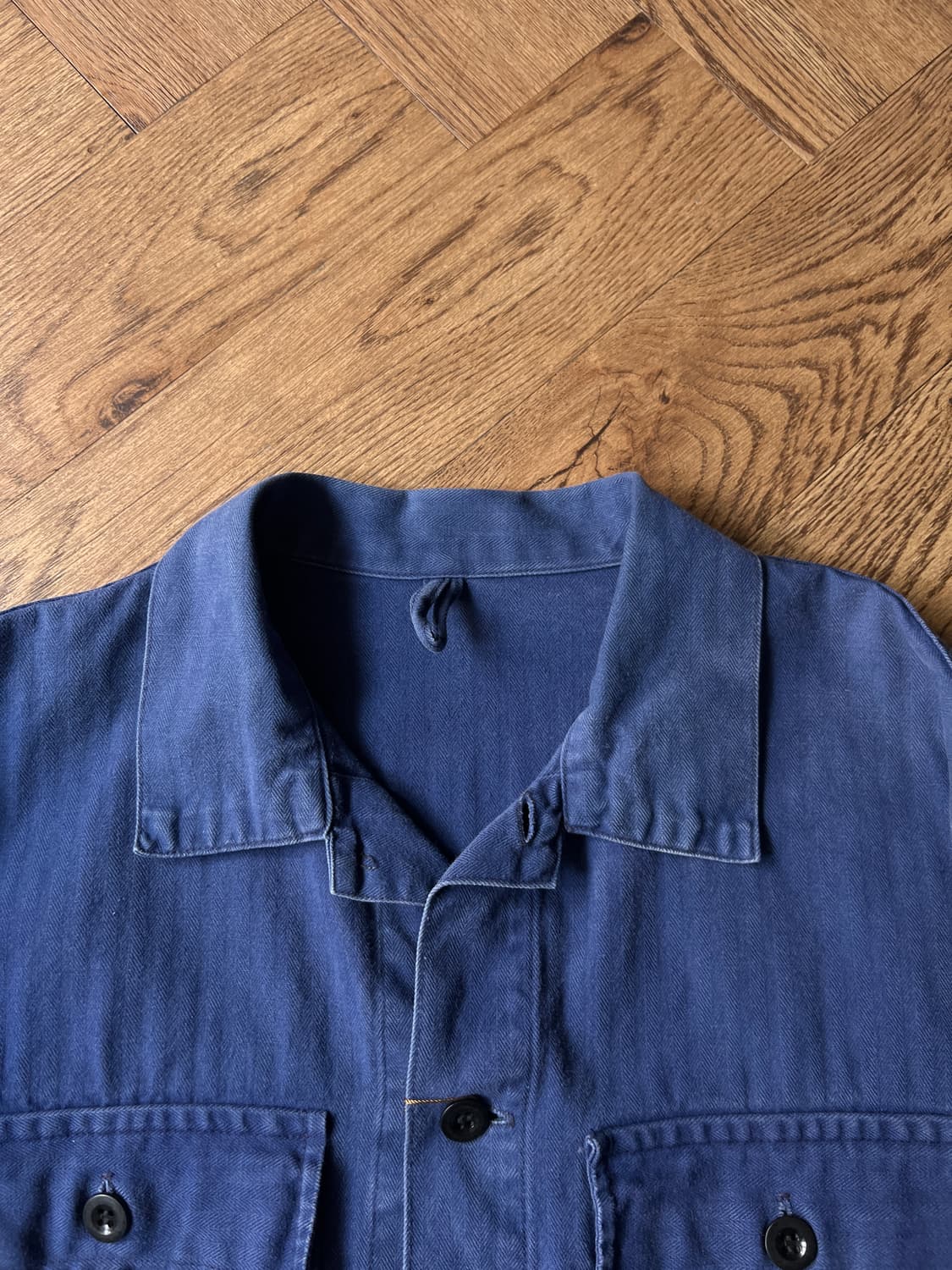 [M]90's 빈티지 HBT 헤링본 트윌 프렌치 워크자켓 상품이미지2