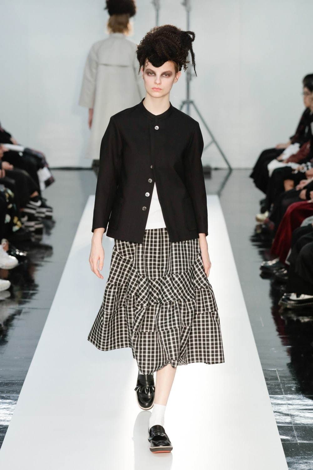 Layered Gingham Check Volume Skirt 상품이미지1