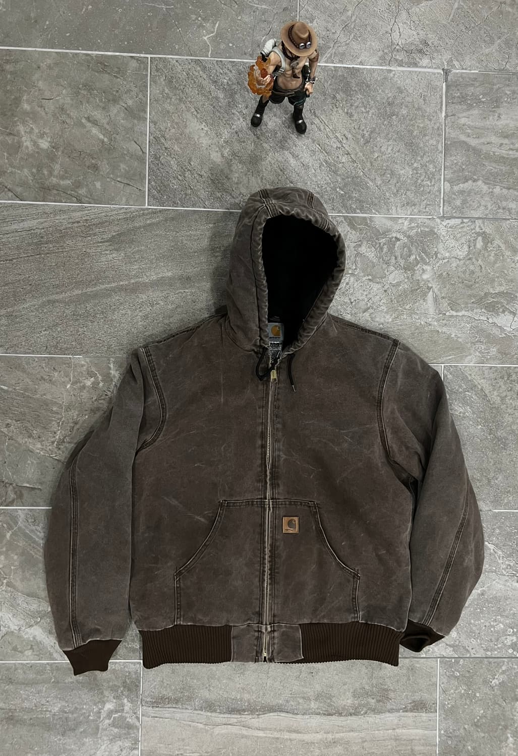 (M) 칼하트 덕 액티브 후드자켓 J130 CHT 체스트넛 상품이미지1