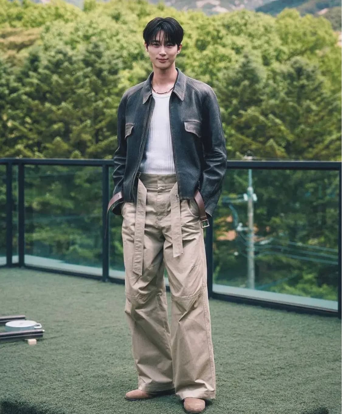 렉토 24fw 그레이지 코튼 워커 팬츠 세피아 그레이 상품이미지1