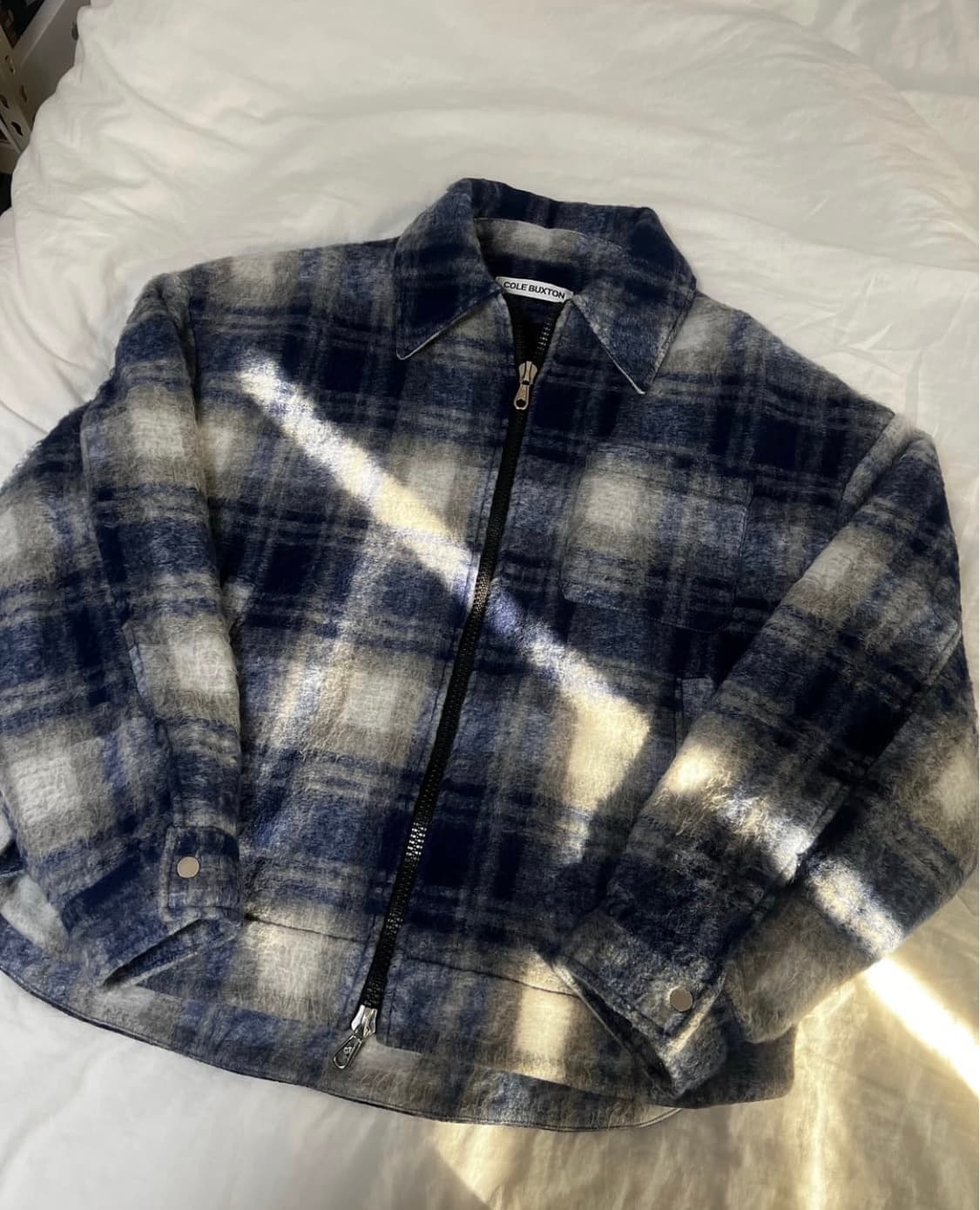 BLUE FLANNEL OVERSHIRT ZIP 플란넬 상품이미지2