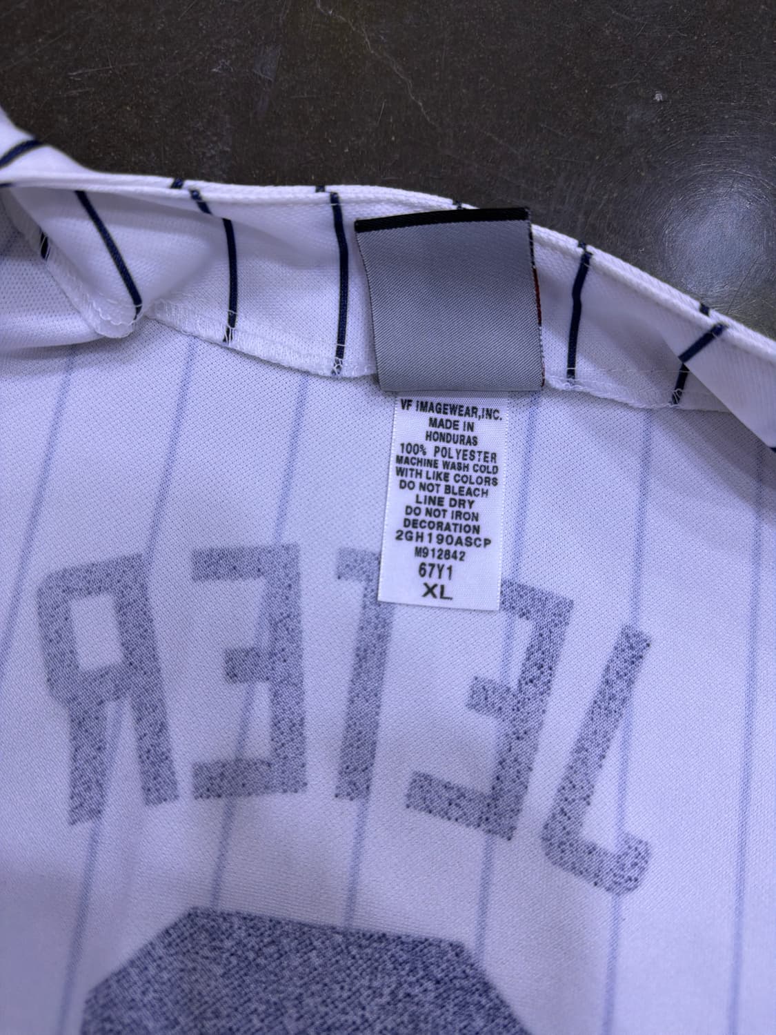 마제스틱 MLB 뉴욕양키스 핀스트라이프 데릭 지터 홈 져지 유니폼 XL 상품이미지9