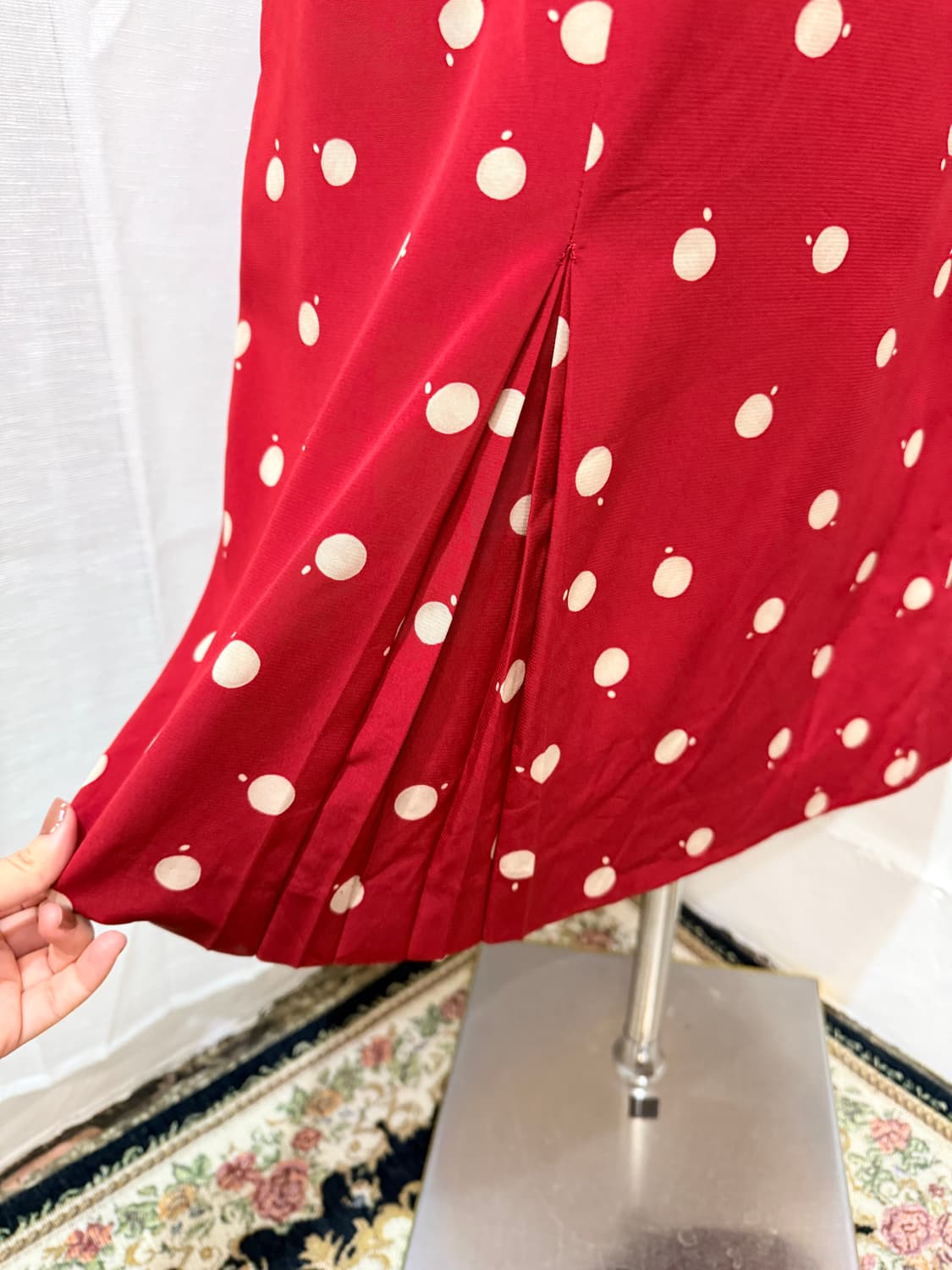 일본빈티지 레드 도트 땡떙이 셋업 투피스 3751 상품이미지7