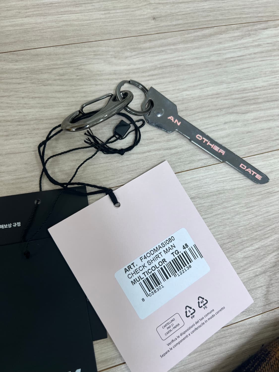 An other date / 오버사이즈 엠브로이더 체크 셔츠 / 48 상품이미지6