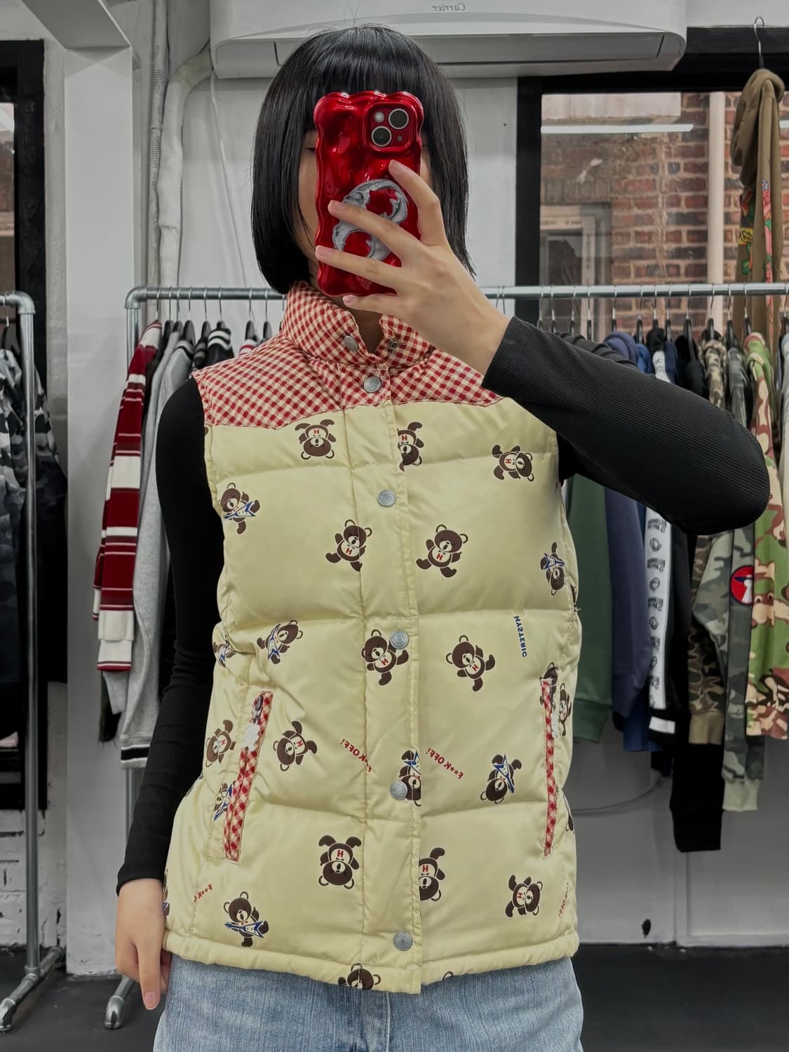 히스테릭 글래머 퍽베어 조끼 패딩 상품이미지3