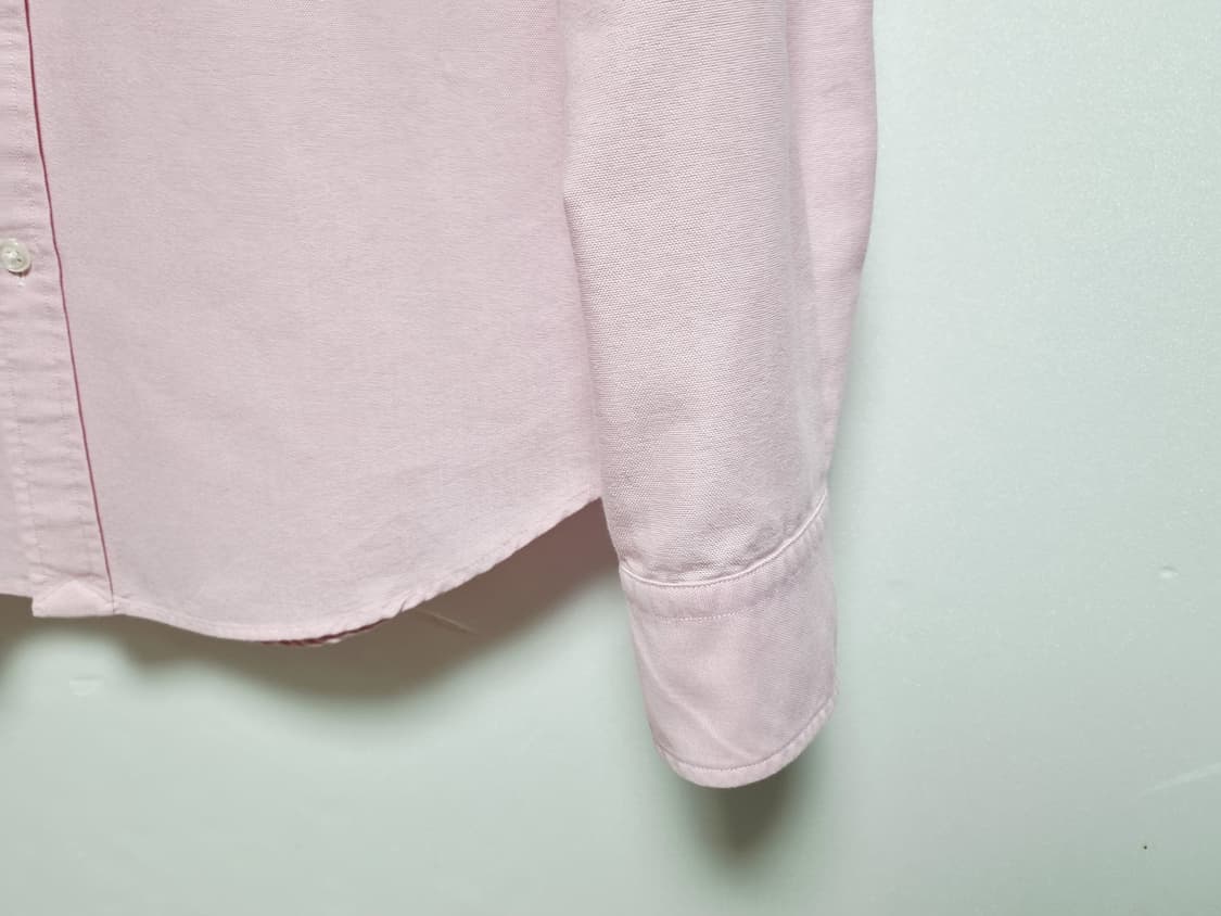 여성 레어 폴로 빅로고 딸기우유 핑크 옥스퍼드 옥스포드 긴팔 남방 셔츠 상품이미지3