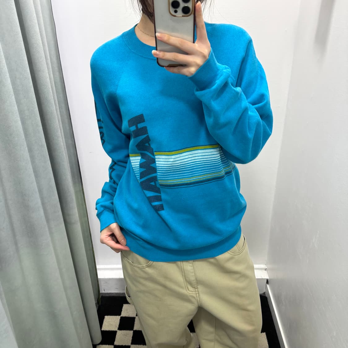 Hanes 블루 하와이 니트 상품이미지1