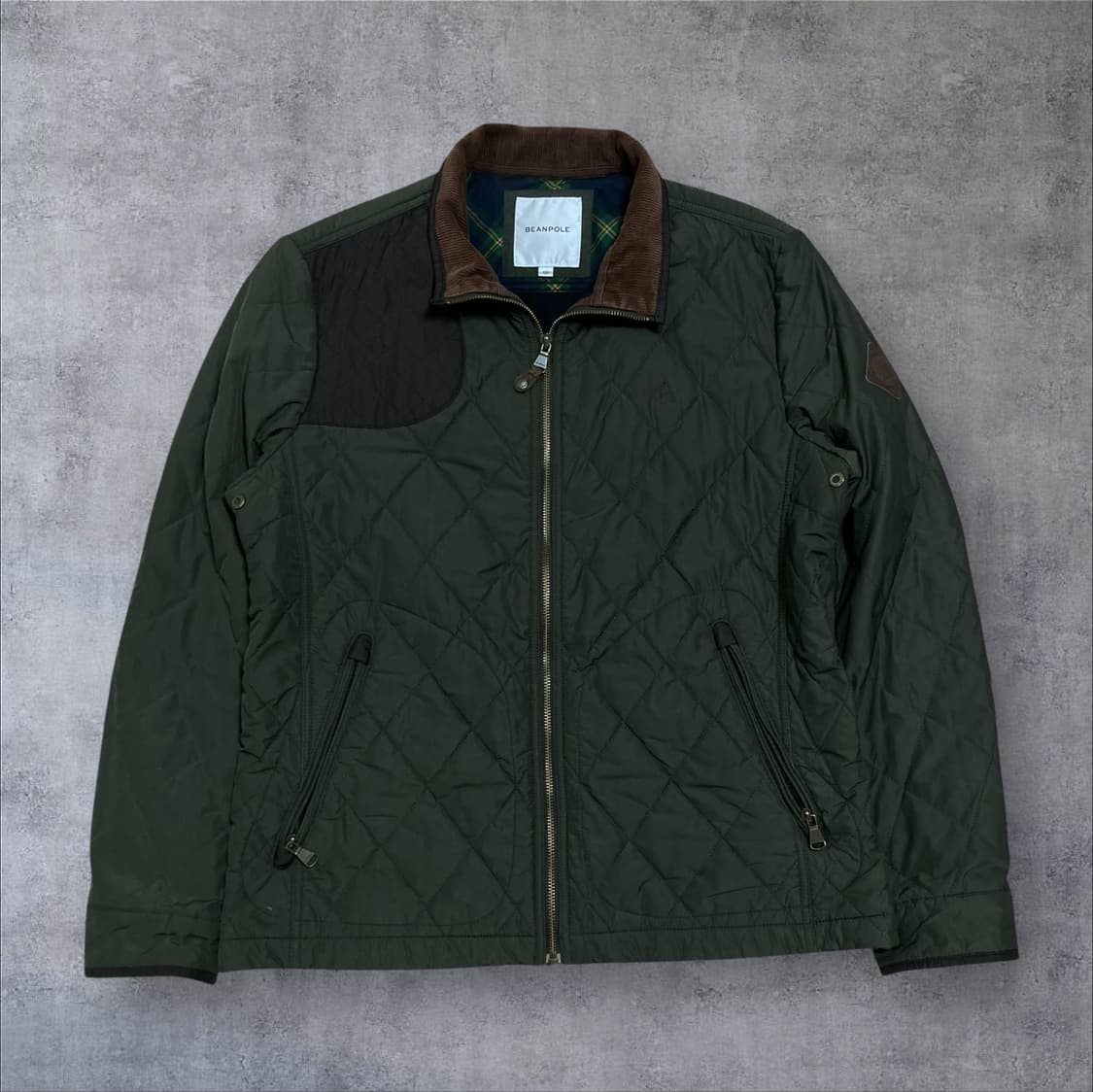 빈폴 스몰 로고 카키 퀼팅 자켓 상품이미지1