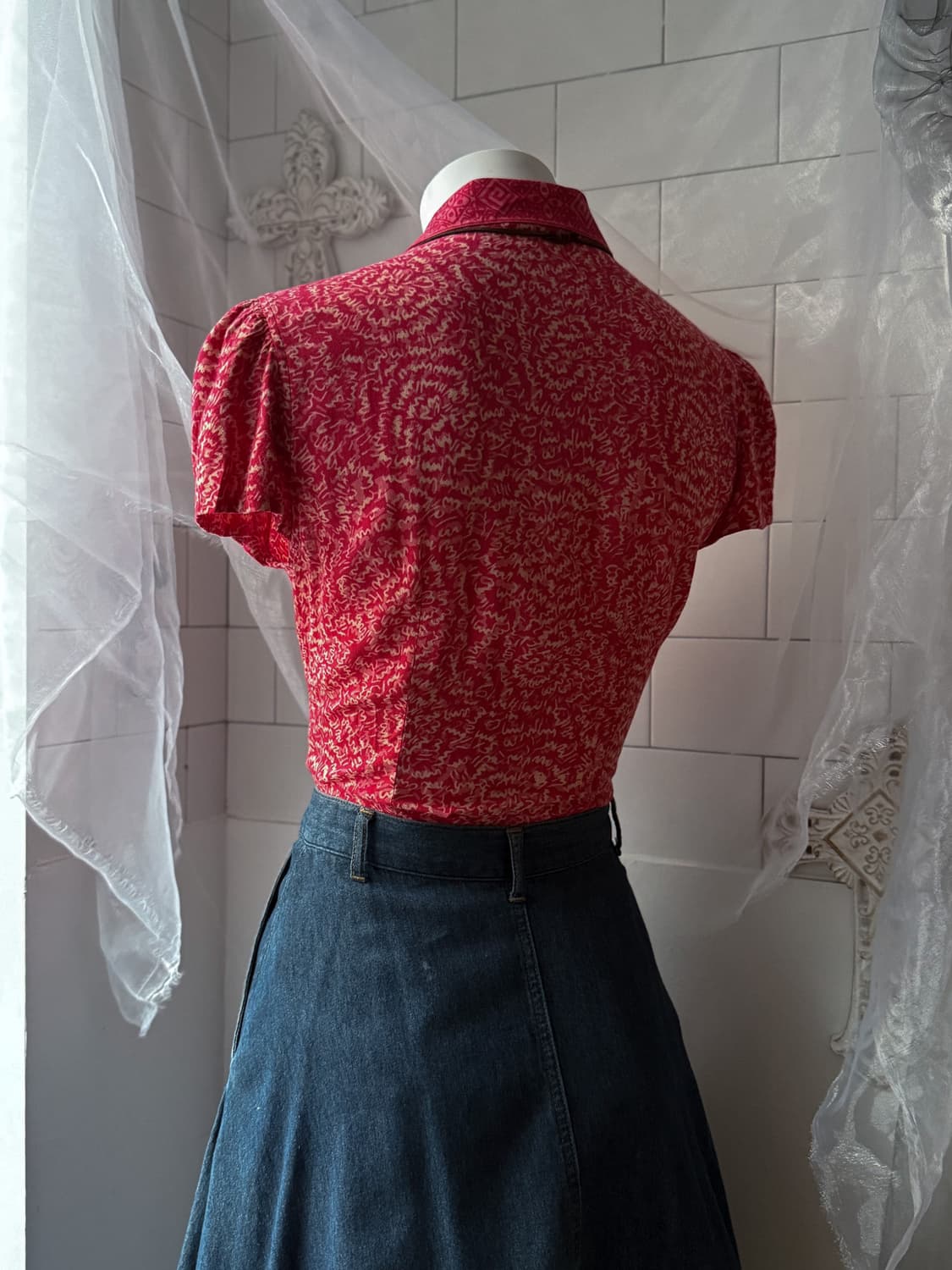 Oriental Pattern Button Shirt 0387 상품이미지2