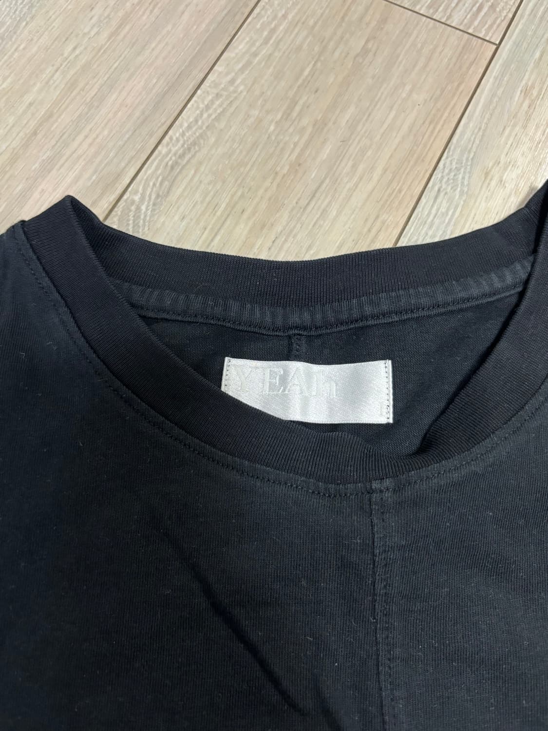 예아 yeah 크롭 반팔 티셔츠 블랙 S 상품이미지2