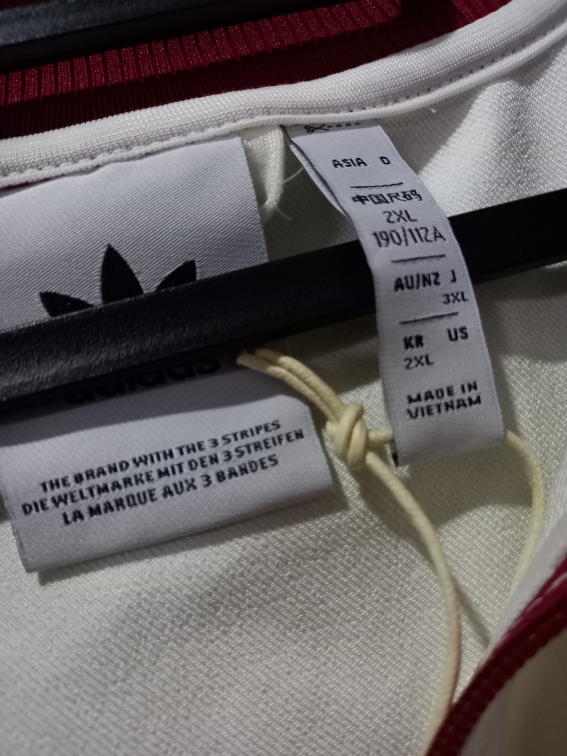 아디다스 FC 바이에른 뮌헨 125주년 화이트 버건디 트랙탑 져지 110 상품이미지4