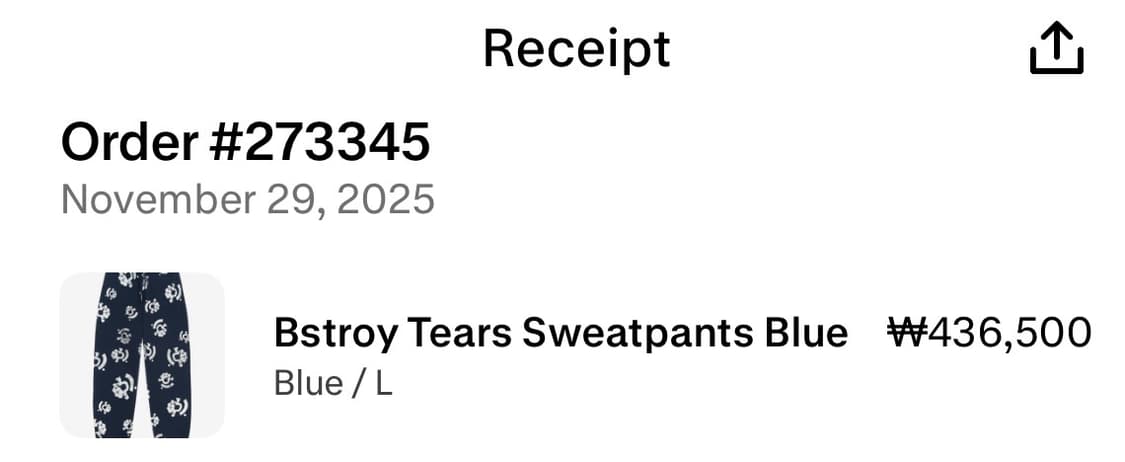 Bstroy Tears Sweatpants Blue 상품이미지3