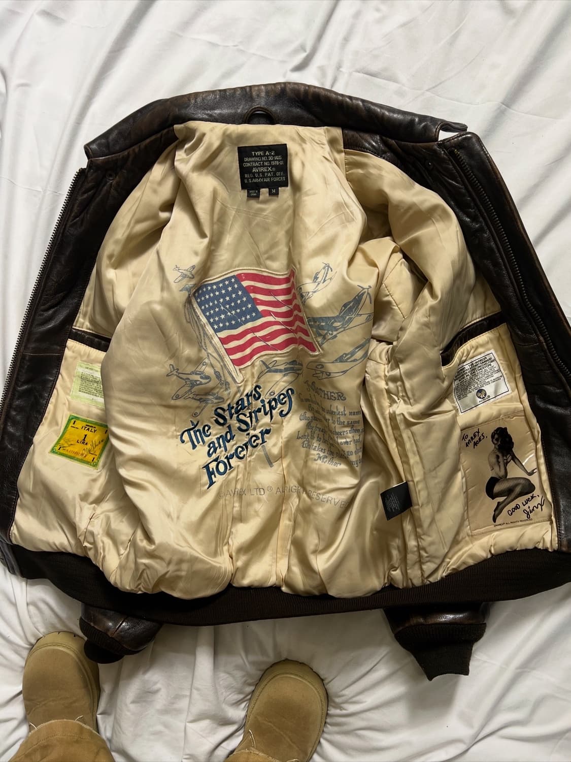 아비렉스 A-2 가죽자켓 상품이미지5