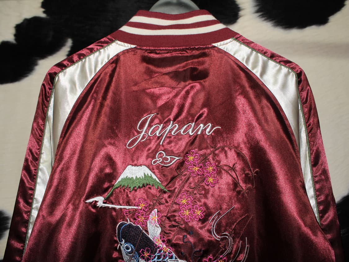 一心如鏡 Oriental Koi Embroidery Sukajan 상품이미지6