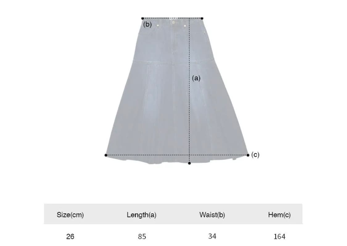 랭글러 데님 플레어 롱스커트 상품이미지4