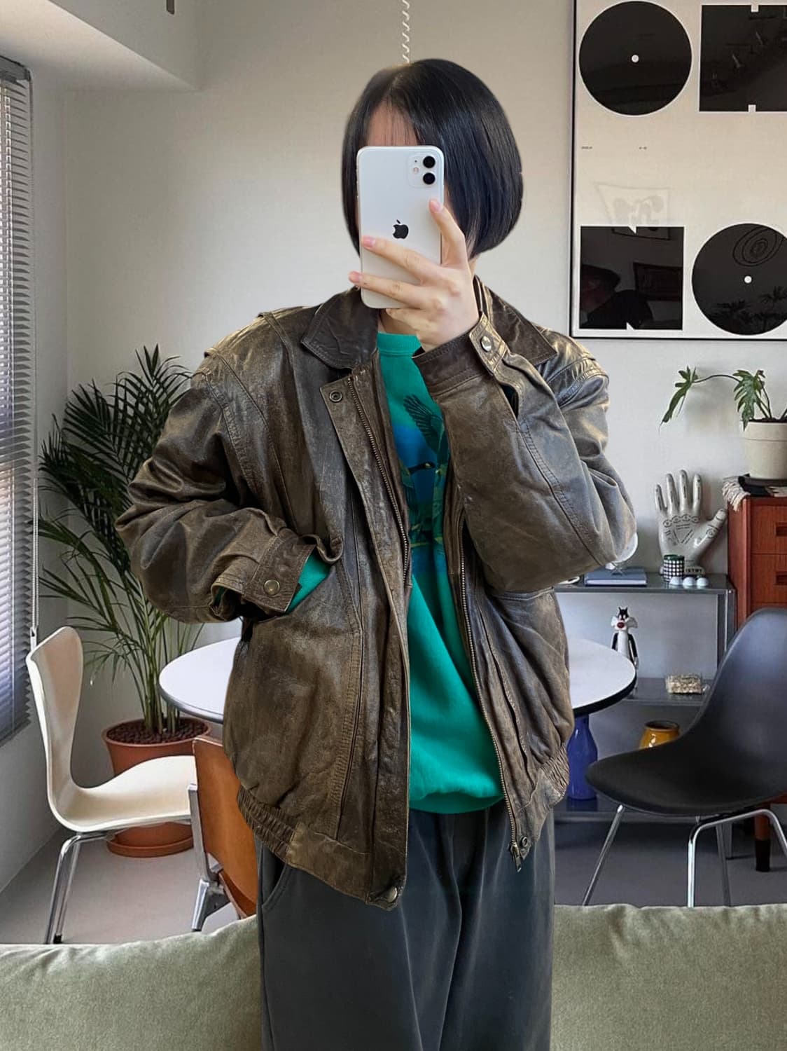 빈티지 레더 자켓 (Man L) AA0961 상품이미지1