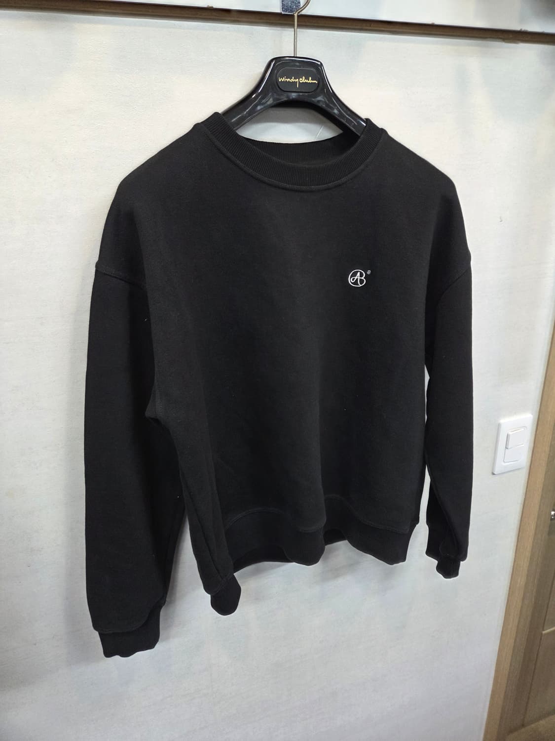 앤더슨벨 시그니처 엠플럼 기모 맨투맨 L 상품이미지6